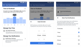 Facebook’s “Your Time on Facebook” page.